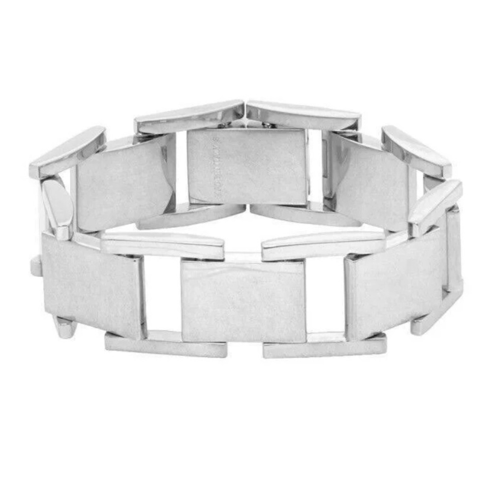 Balenciaga Silver Watch Band Strap Cuff Bracelet OS UNI​​​​